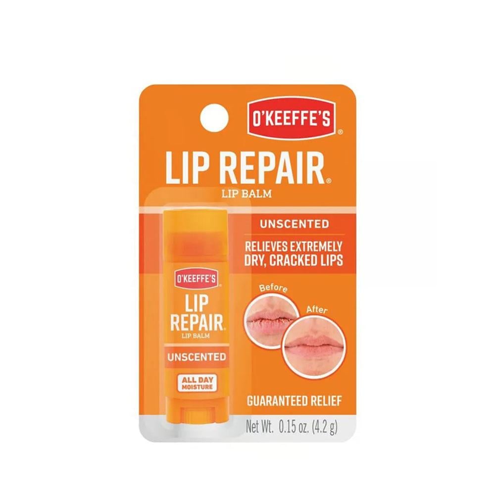 O'Keeffe's Lip Repair Lip Balm Unscented for Dry, Cracked Lips - 4.2 gm