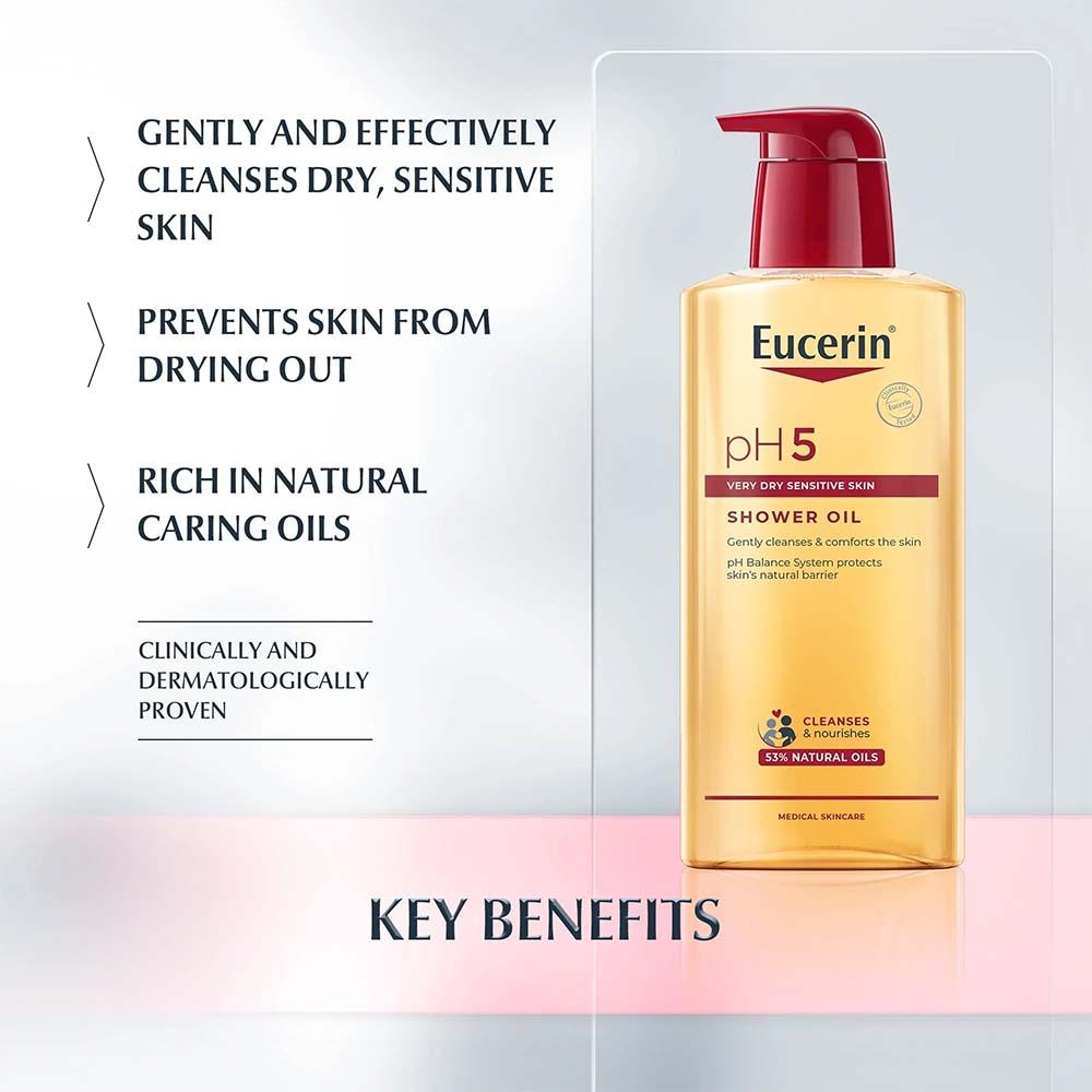 Eucerin Shower Oil for Dry and Sensitive Skin - 400 ml