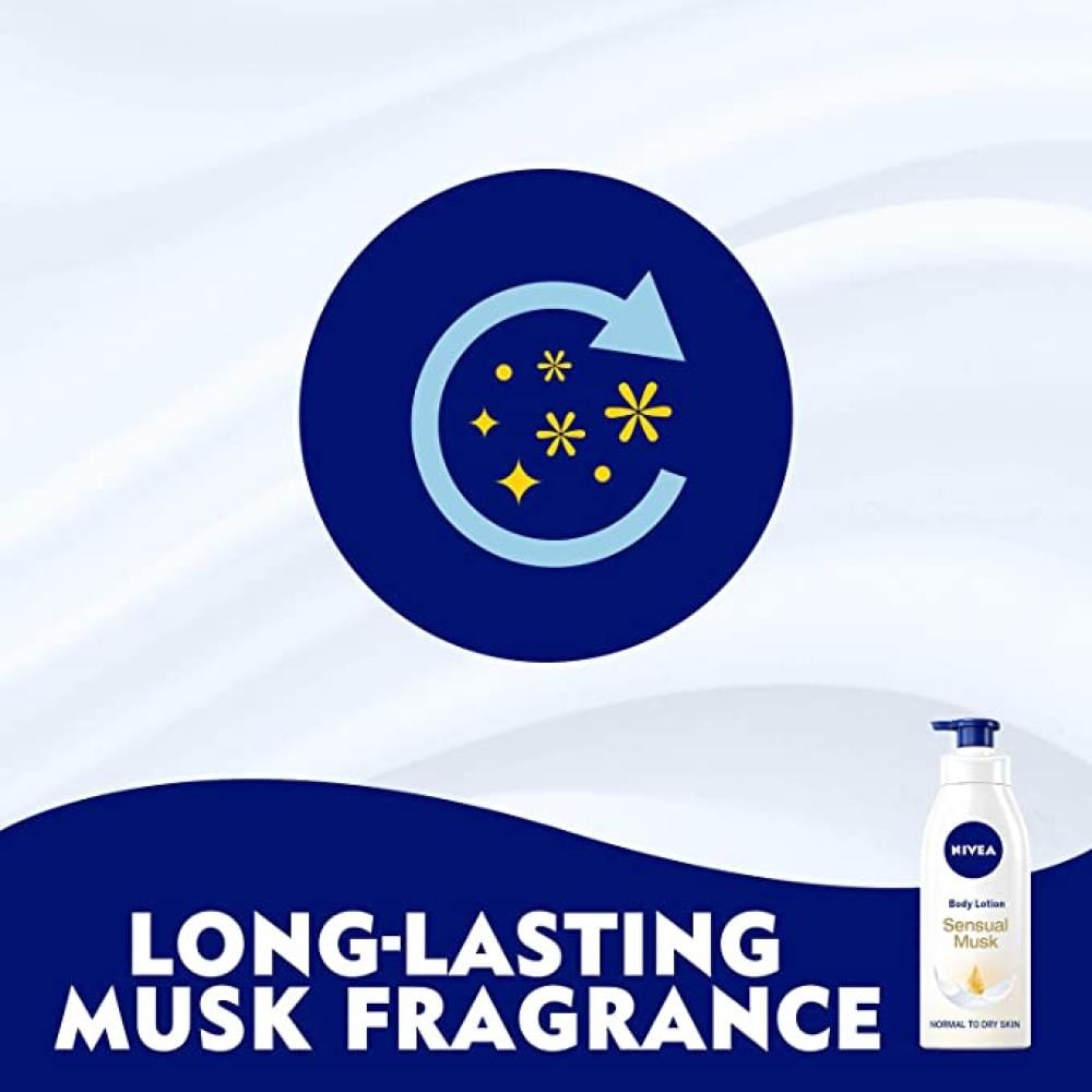 Nivea Sensual Musk Body Lotion Moisturizing and Care for Normal to Dry Skin - 400 ml