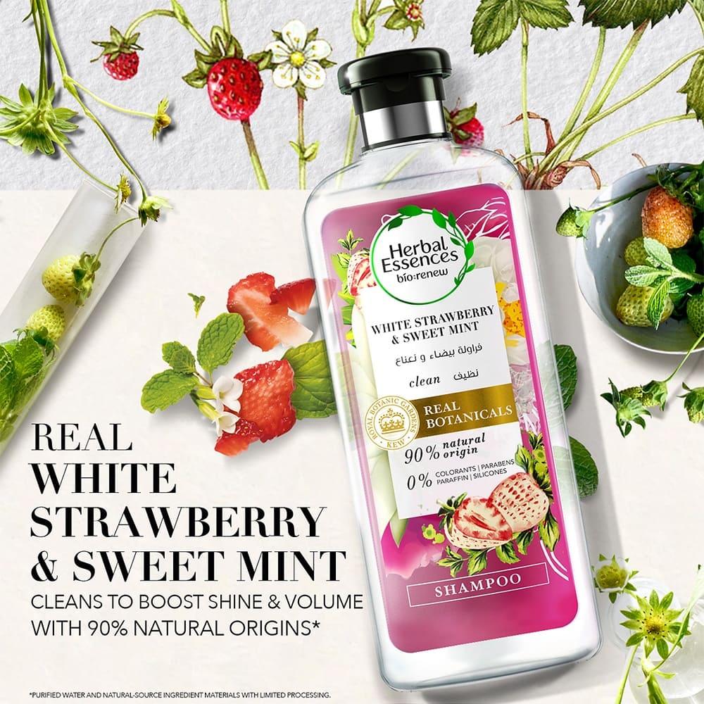 Herbal Essences Shampoo with White Strawberry & Sweet Mint - 400 ml