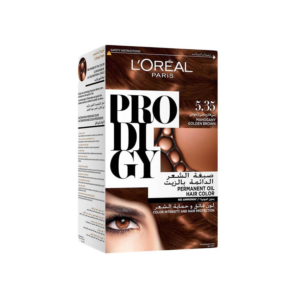 L'Oreal Paris Prodigy Hair Color - Light Golden Purple Brown 5.35