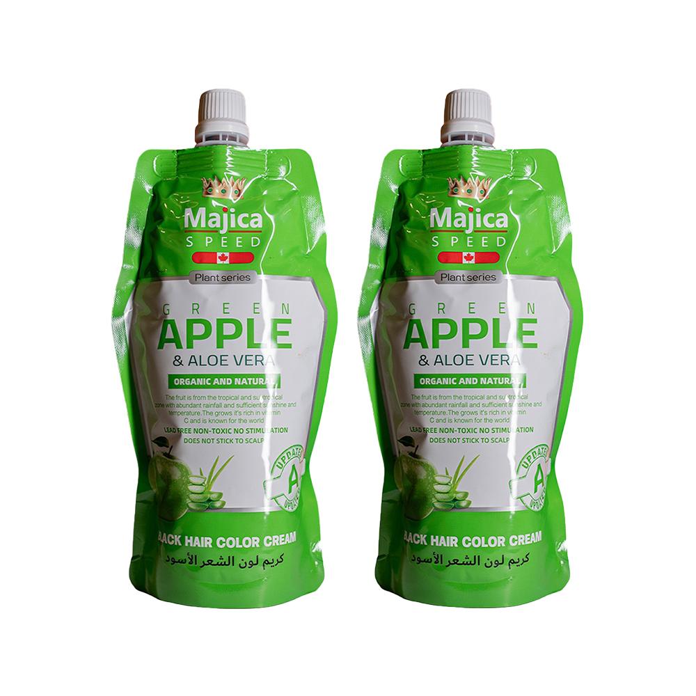 MAJICA GREEN APPLE & ALOE VERA BLACK HAIR COLOR CREAM