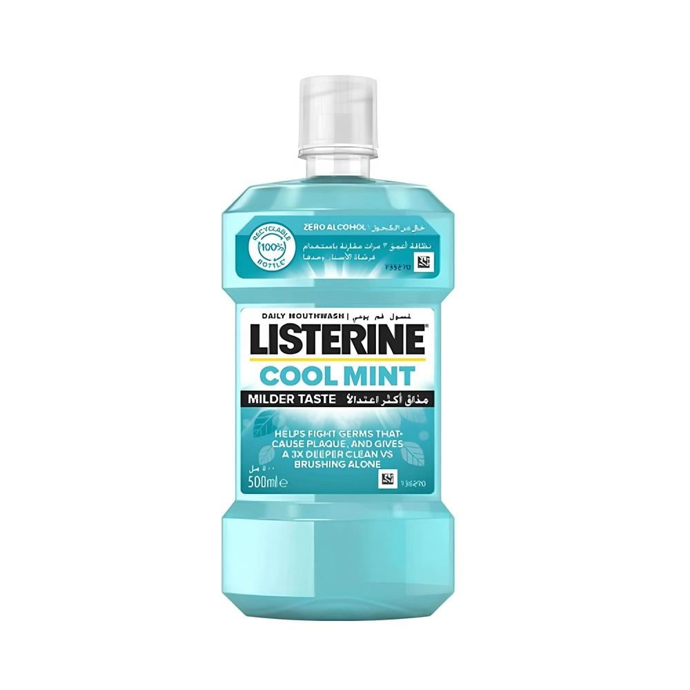 Listerine Daily Mouthwash Cool Mint Milder Taste - 500 ml