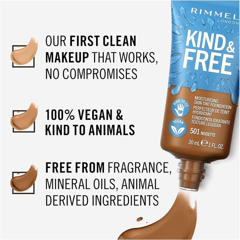 Rimmel London Kind & Free  Skin Tint Foundation 501 Noisette - 30 Ml