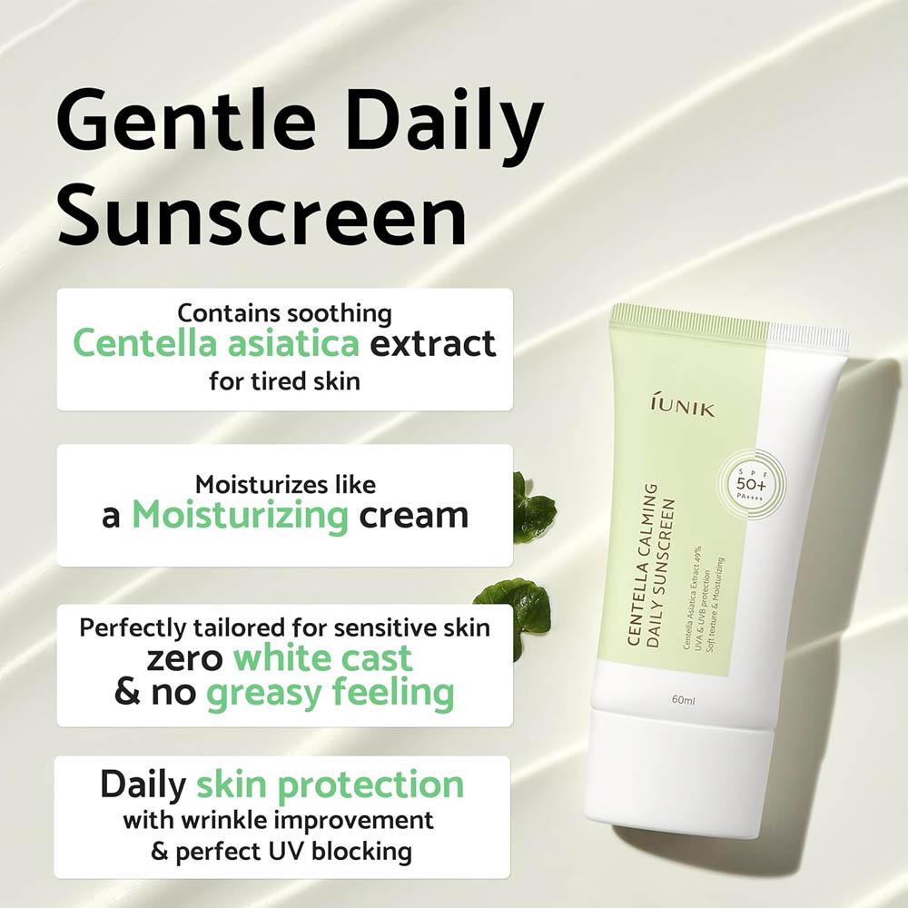 iunik Centella Calming Daily Sunscreen Cream SPF 50 - 60 ml