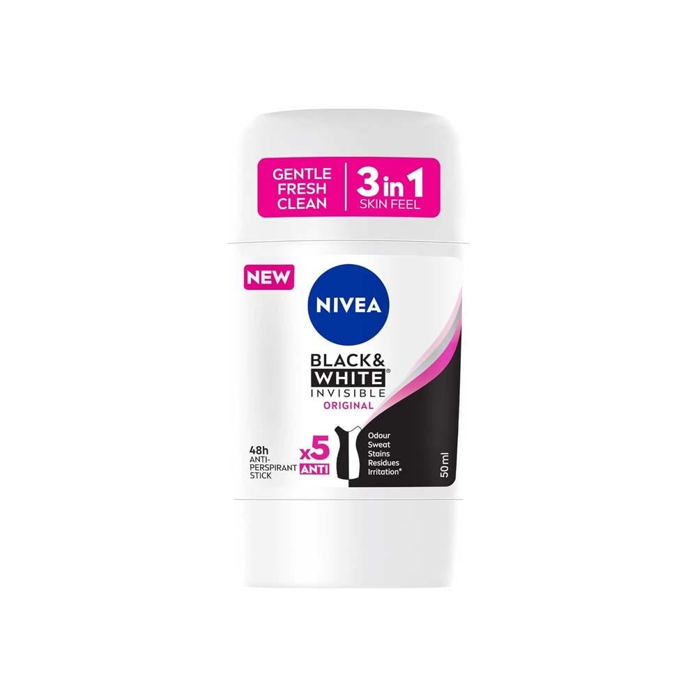 Nivea Black & White Invisible Original Deodorant Stick - 50 ml