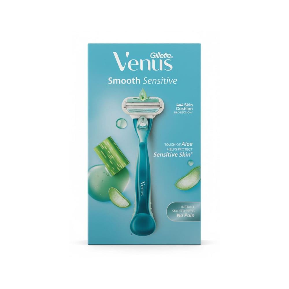 Gillette Venus Smooth Sensitive Razor with Aloe Vera Extract - 1 Blade