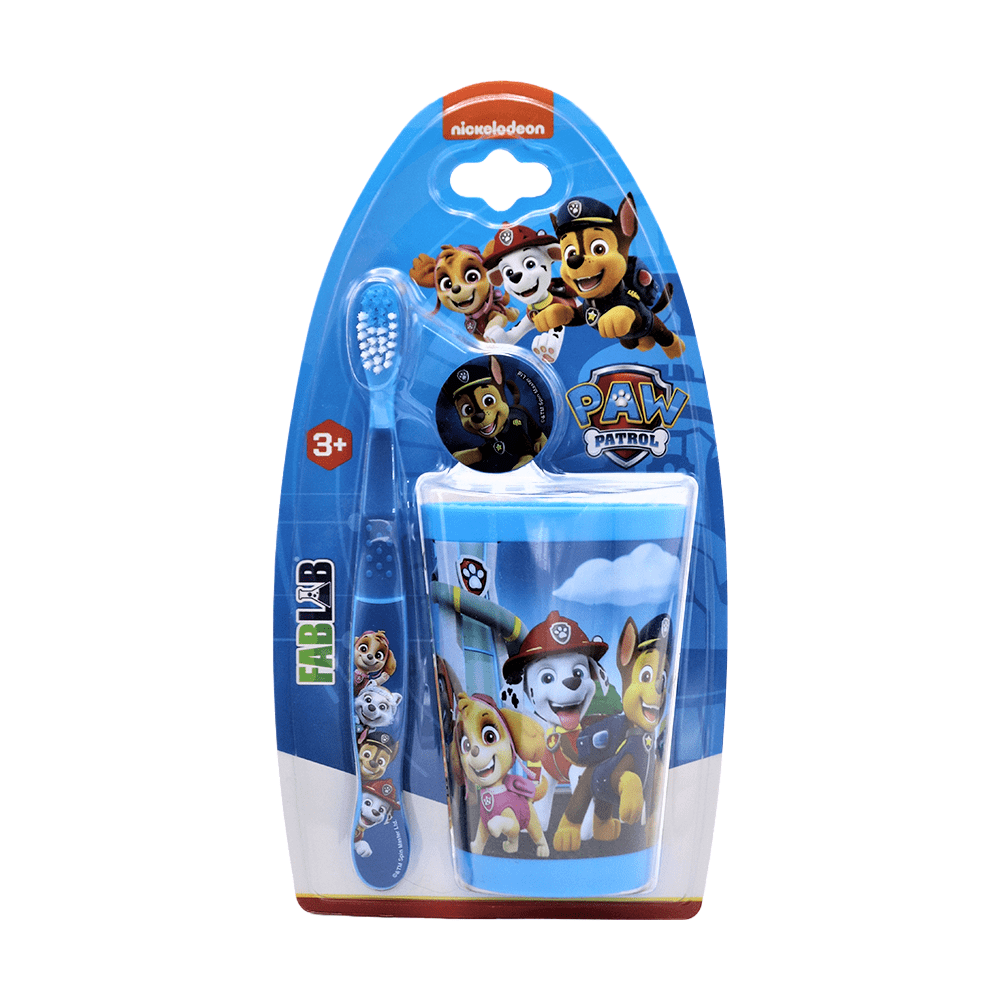 Nickelodeon Paw Patrol Soft Toothbrush for Kids with Cover and Cup
