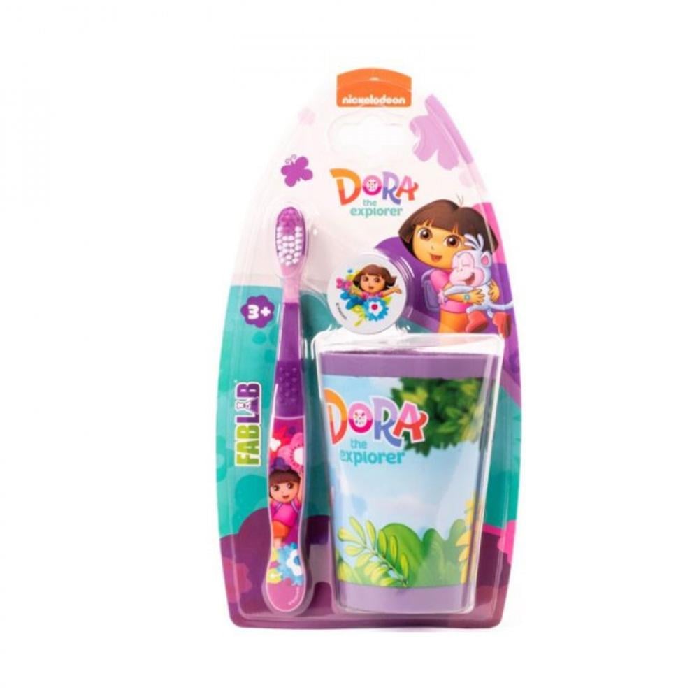 Nickelodeon Turtle Toothbrush and Dora the Explorer Cup