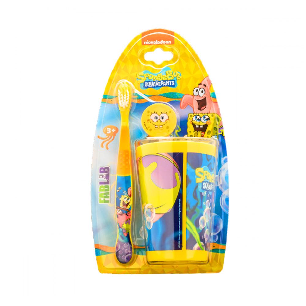 Nickelodeon SpongeBob Kids Toothbrush with Cover and Cup