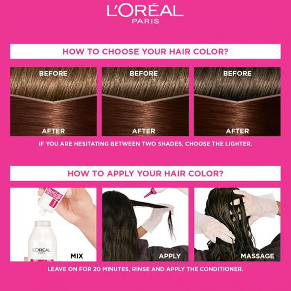 L'Oreal Paris Casting Creme Gloss Hair Dye - Light Golden Brown Purple 535