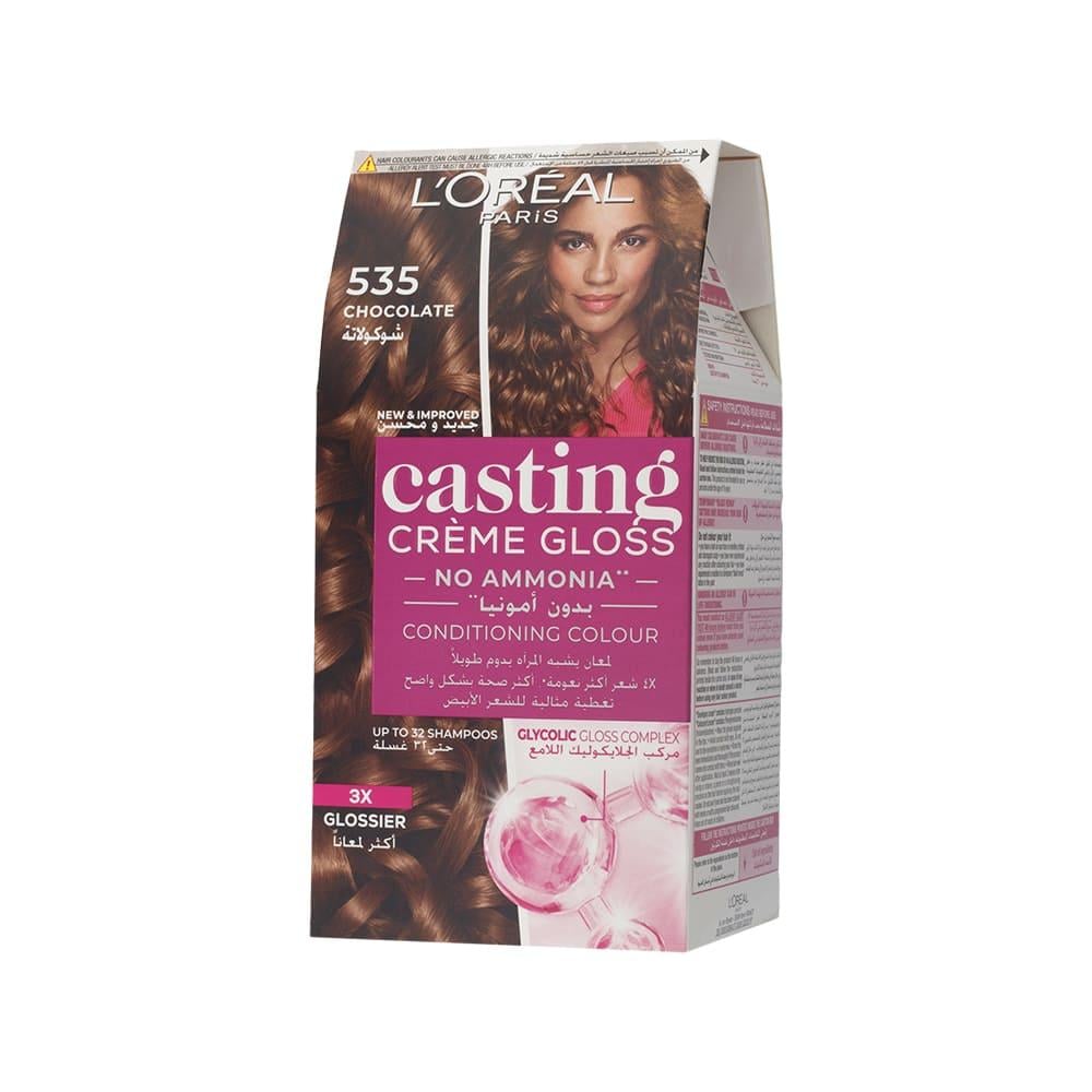 L'Oreal Paris Casting Creme Gloss Hair Dye - Light Golden Brown Purple 535