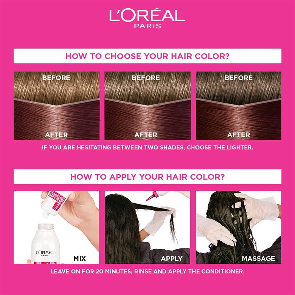 L'Oreal Paris Casting Creme Gloss Hair Dye - Light Brown Purple 550