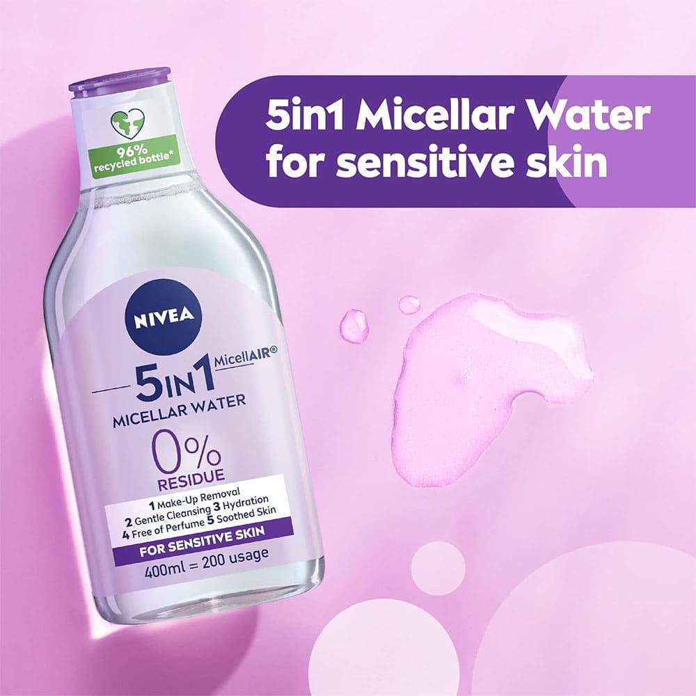 NIVEA 5 In 1 Micellar Water Make Up Remover - 400 ml