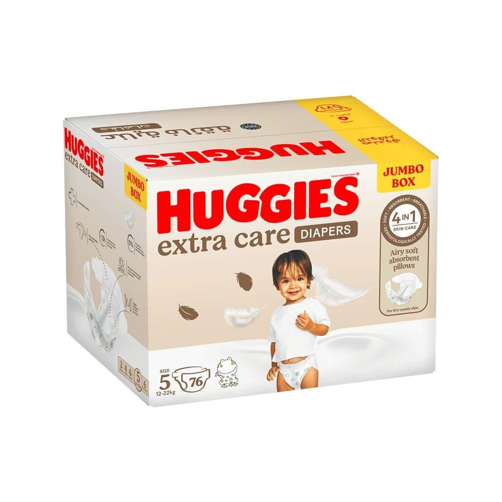 Huggies Diapers Extra Care No. 3 Jumbo Saving Box - 76 Diapers
