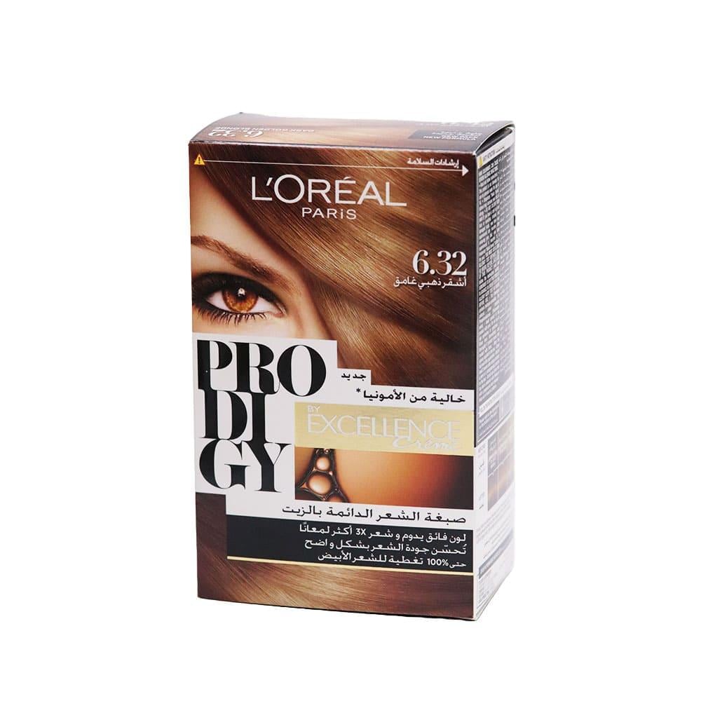 L'Oreal Paris Prodigy Diamond Hair Color - Dark Golden Blonde 6.32