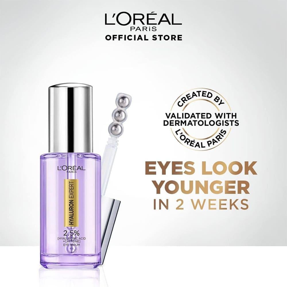 L'Oreal Paris Hyaluronic Acid & Caffeine 6.5% Eye Serum - 20ml