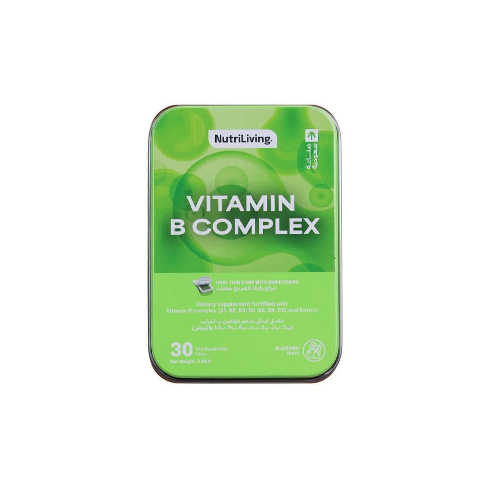 NutriLiving Vitamin B Complex Dietary Supplement Orally Dispersible Strips - 30 Tablets