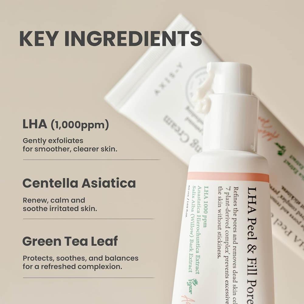 Axis-Y LHA Peel & Fill Pore Balancing Cream for Perfect Skin Balance - 50 ml
