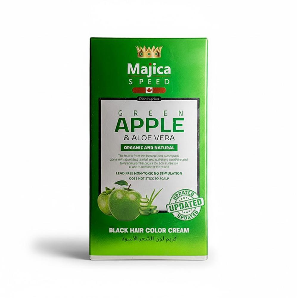 MAJICA GREEN APPLE & ALOE VERA BLACK HAIR COLOR CREAM