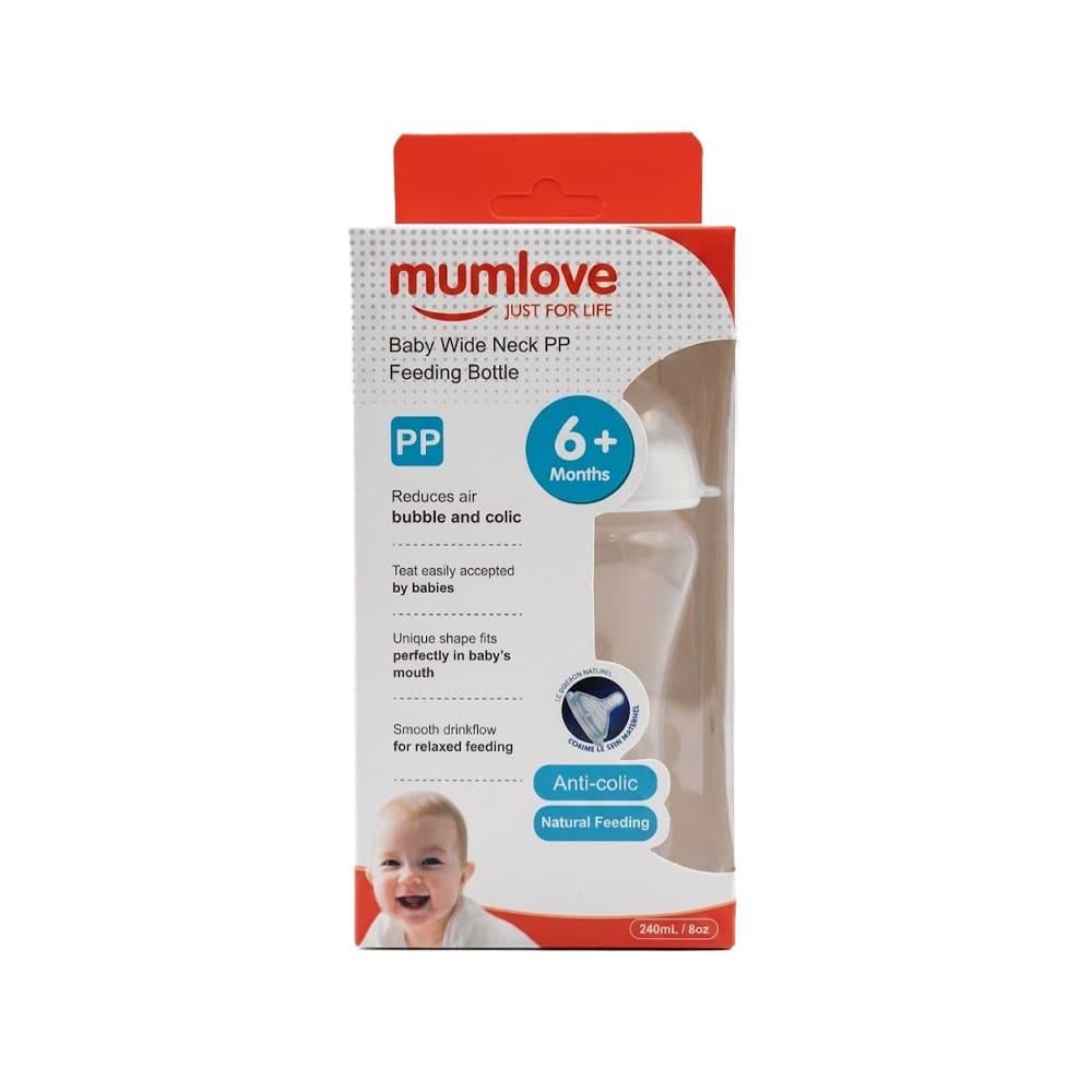 MumLove Plastic Baby Bottle + 6 Months - 240ml