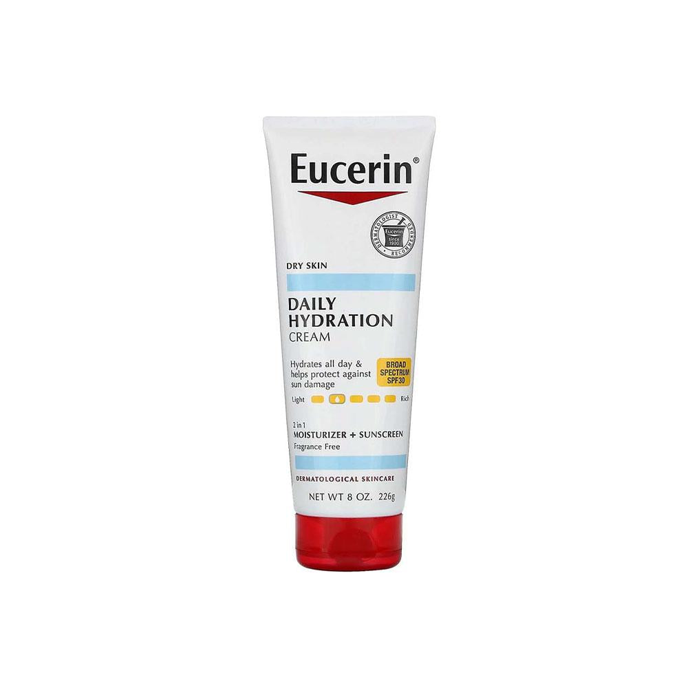Eucerin Daily Moisturizing Cream with SPF 30 for Dry Skin - 226 gm