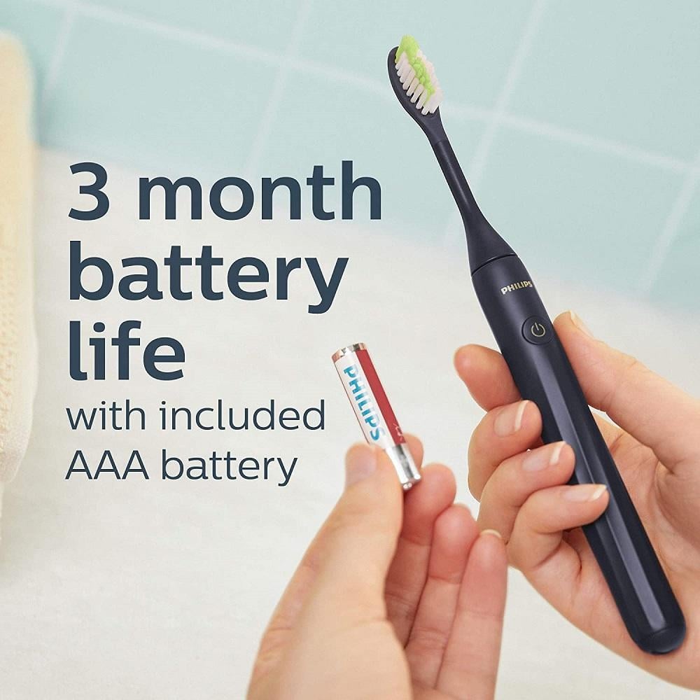 فيليبس وان فرشاة أسنان كهربائية تعمل ببطارية من Sonicare - لون ميد نايت بلو