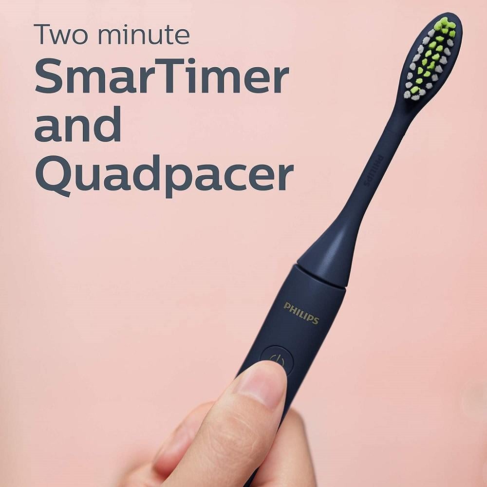 فيليبس وان فرشاة أسنان كهربائية تعمل ببطارية من Sonicare - لون ميد نايت بلو