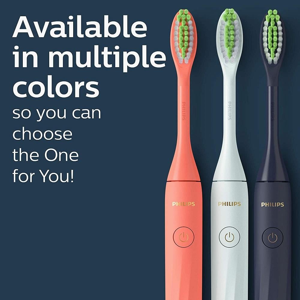 فيليبس وان فرشاة أسنان كهربائية تعمل ببطارية من Sonicare - لون ميد نايت بلو