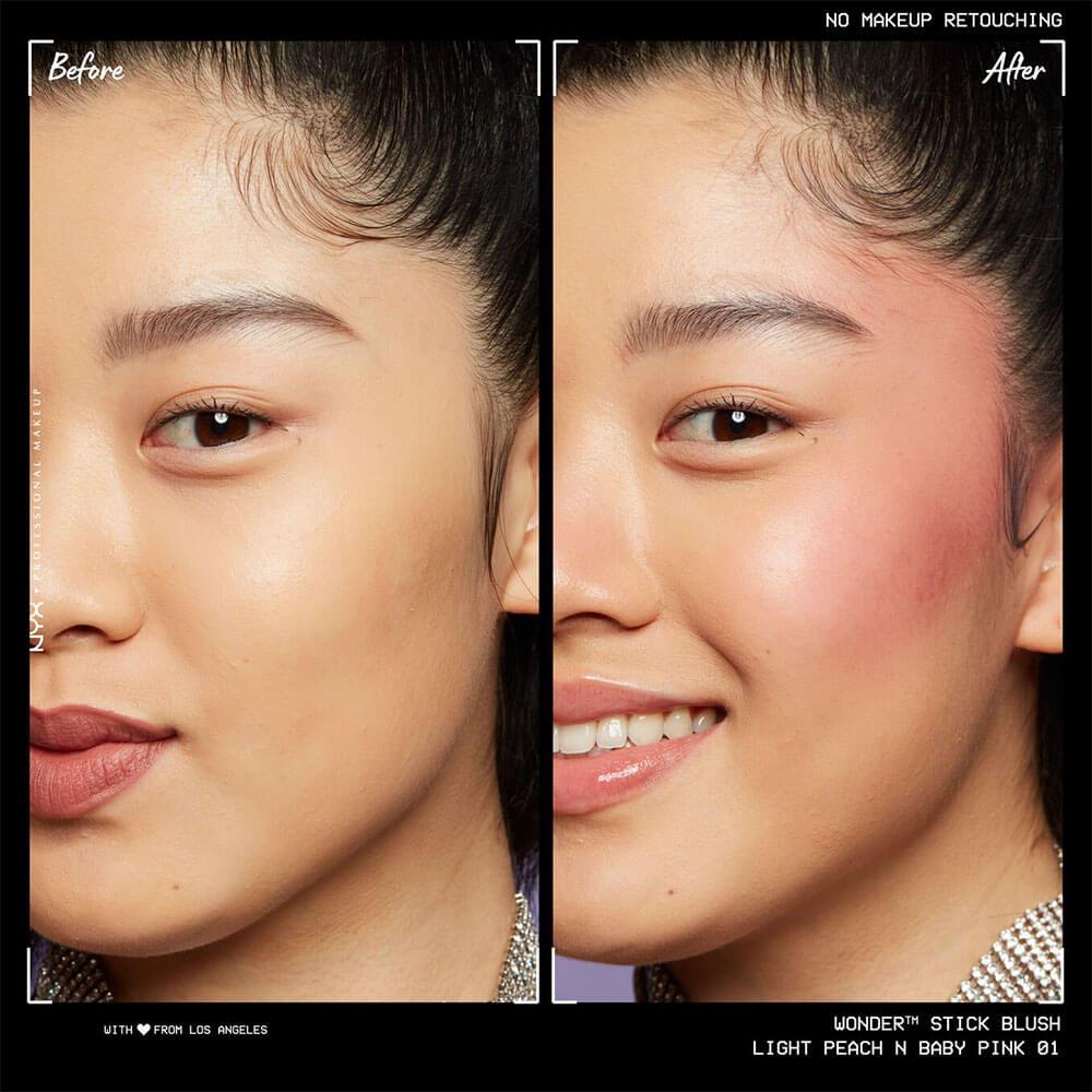 NYX Wonder Stick Blusher WSB01 Light Peach + Baby Pink - 4 gm