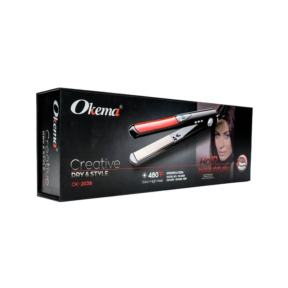 Okema Ceramic Hair Straightener Model OK-2038